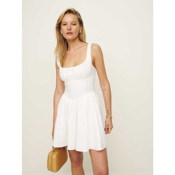 Reformation White Midi Dress - Picture 1 of 10